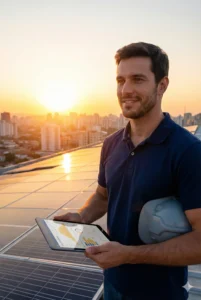 Benefícios da Energia Solar Compartilhada para empresas e residências pela Ekes